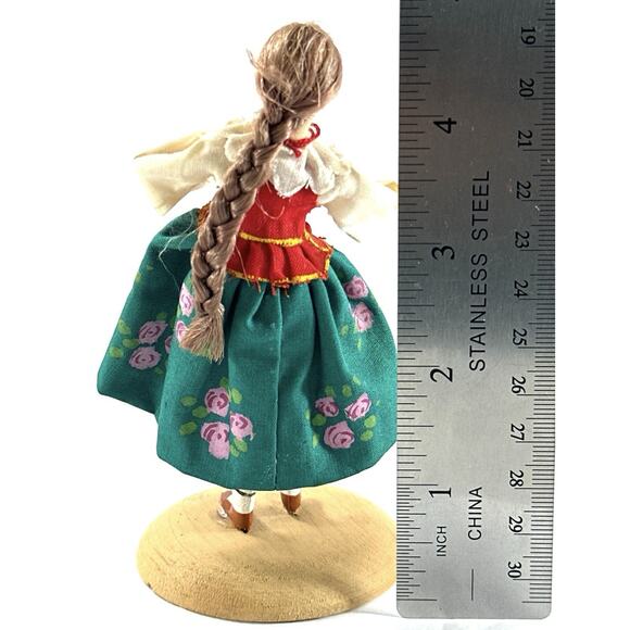 Vintage Polish Regional Dress Doll Zakopane Handmade Poland 4.75” - Picture 5 of 8